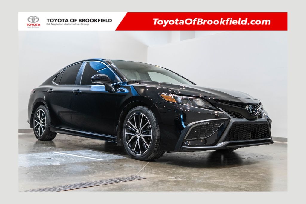 Midnight Black Metallic 2023 Toyota Camry SE AWD Sedan All-Wheel Drive 8-Speed Automatic