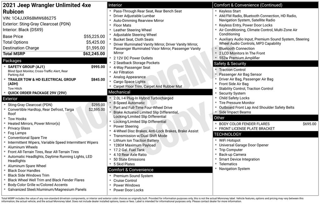 Used Car 2021 Jeep Wrangler  Unlimited Rubicon 4xe For Sale Under $30,000 In Austin, Texas