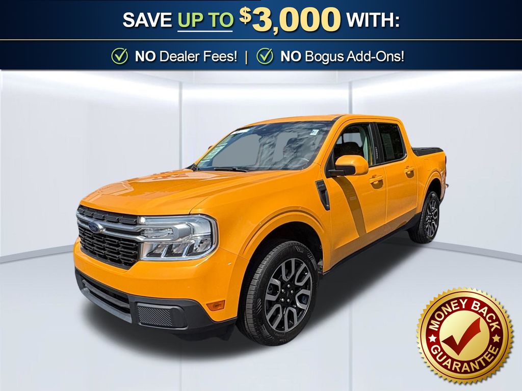 Cyber Orange Metallic Tricoat 2023 Ford Maverick Pickup Truck Front-Wheel Drive Continuously Variable Transmission