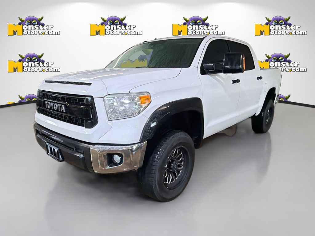 White 2016 Toyota Tundra SR5 CrewMax 5.7L 4WD Pickup Truck Four-Wheel Drive 6-Speed Automatic Overdrive