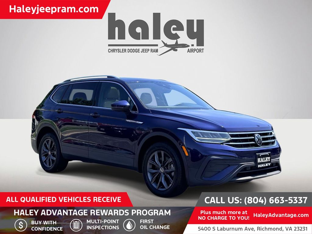 Blue 2022 Volkswagen Tiguan SUV / Crossover All-Wheel Drive 8-Speed Automatic