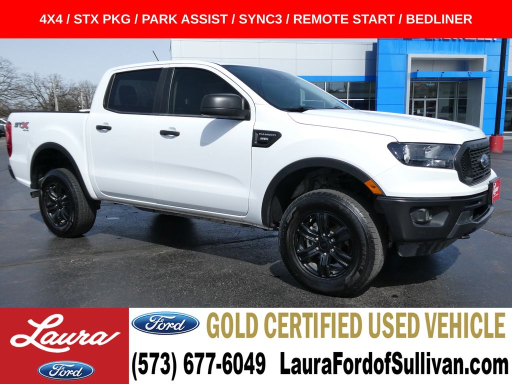 Oxford White 2022 Ford Ranger XL SuperCrew 4WD Pickup Truck Four-Wheel Drive Automatic