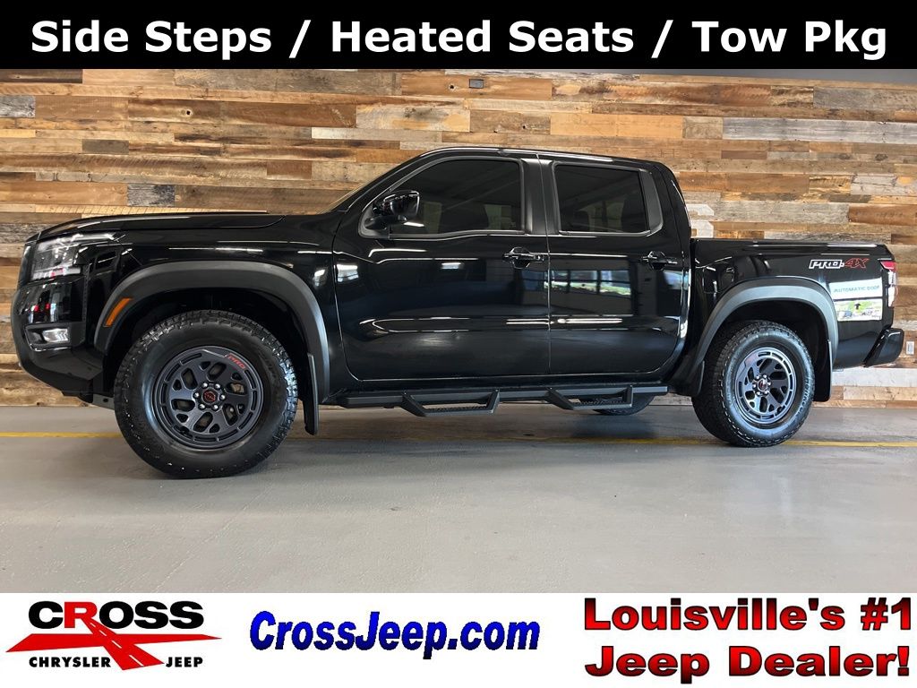 Super Black 2025 Nissan Frontier PRO-4X Crew Cab 4WD Pickup Truck Four-Wheel Drive 9-Speed Automatic Overdrive
