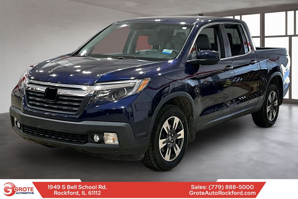 Blue 2019 Honda Ridgeline RTL AWD Pickup Truck All-Wheel Drive 6-Speed Automatic