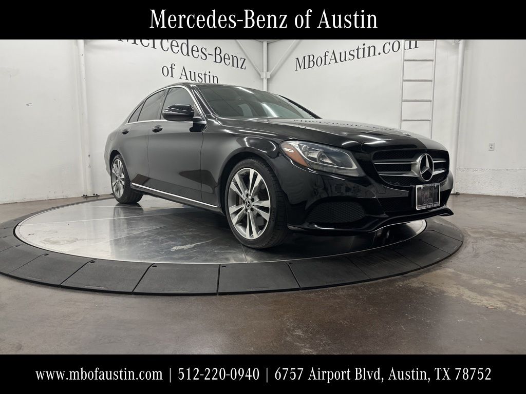 Black 2018 Mercedes-Benz C-Class C 300 Sedan RWD Sedan Rear-Wheel Drive 9-Speed Automatic