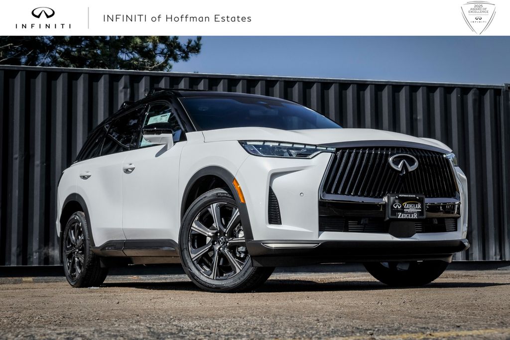 Radiant White/Black Obsidian 2026 INFINITI QX60 Autograph AWD SUV / Crossover All-Wheel Drive 9-Speed Automatic