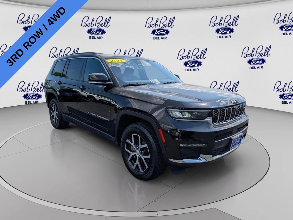 Diamond Black Crystal Pearlcoat 2024 Jeep Grand Cherokee L SUV / Crossover Four-Wheel Drive 8-Speed Automatic