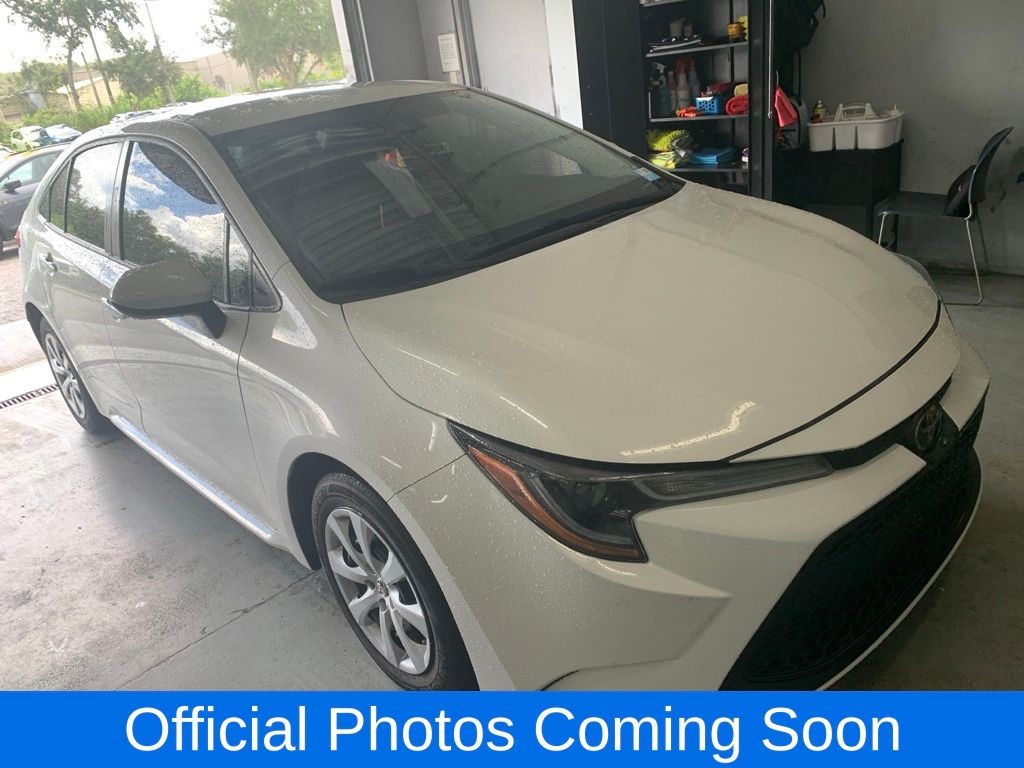 White (Blizzard Pearl) 2020 Toyota Corolla Sedan Front-Wheel Drive Continuously Variable Transmission
