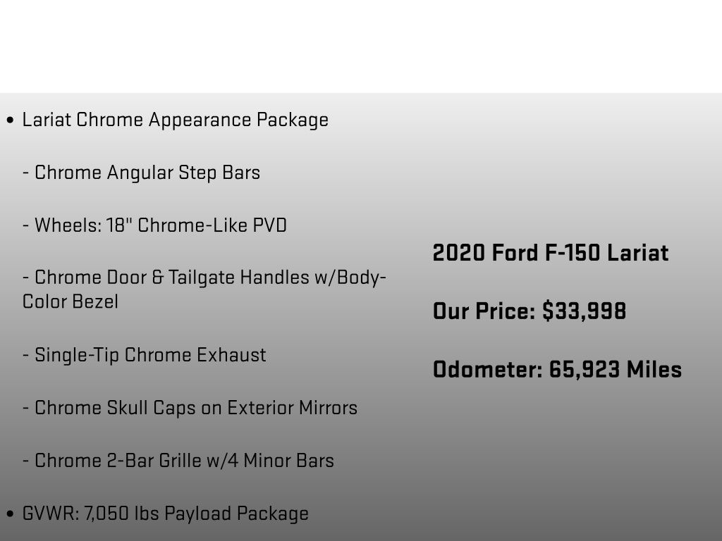 2020 Ford F-150 Lariat White at Carlisle Cadillac Buick GMC