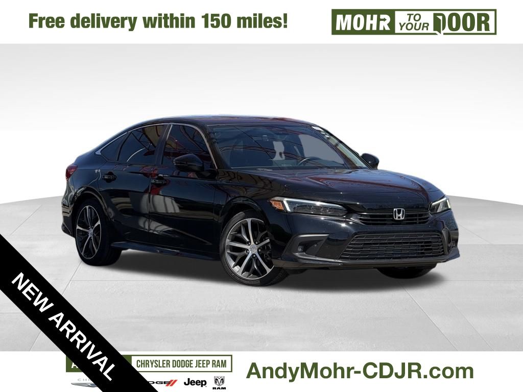Crystal Black Pearl 2024 Honda Civic Touring FWD Sedan Front-Wheel Drive Continuously Variable Transmission