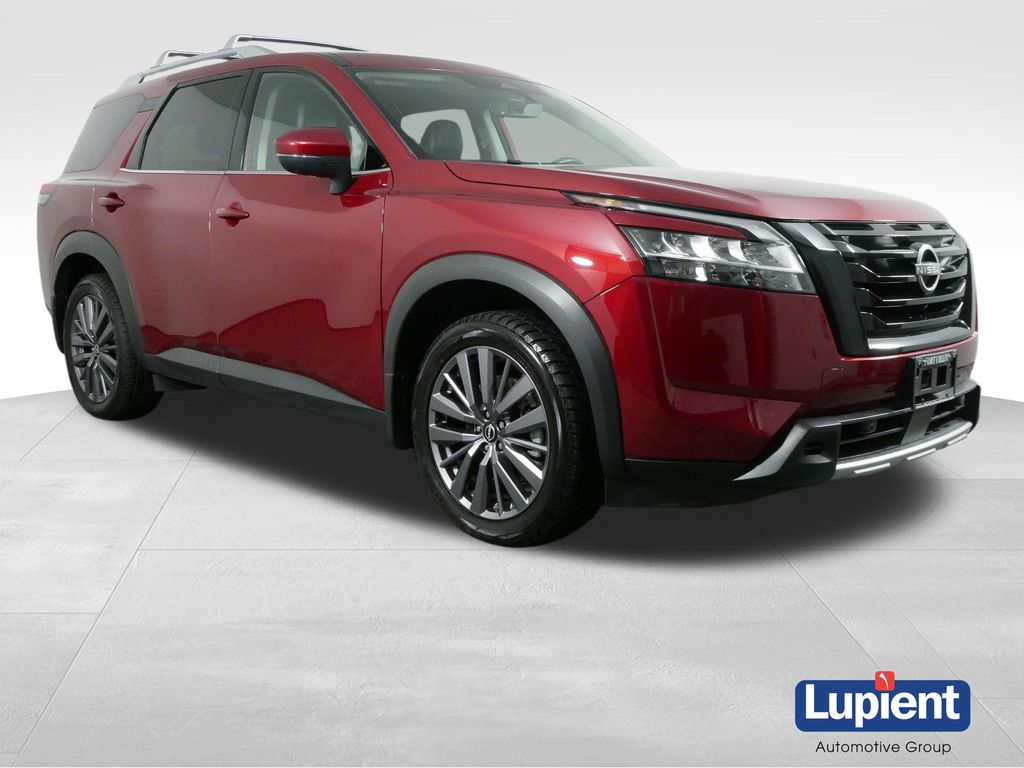 Red (Scarlet Ember Tintcoat) 2023 Nissan Pathfinder SUV / Crossover All-Wheel Drive 9-Speed Automatic