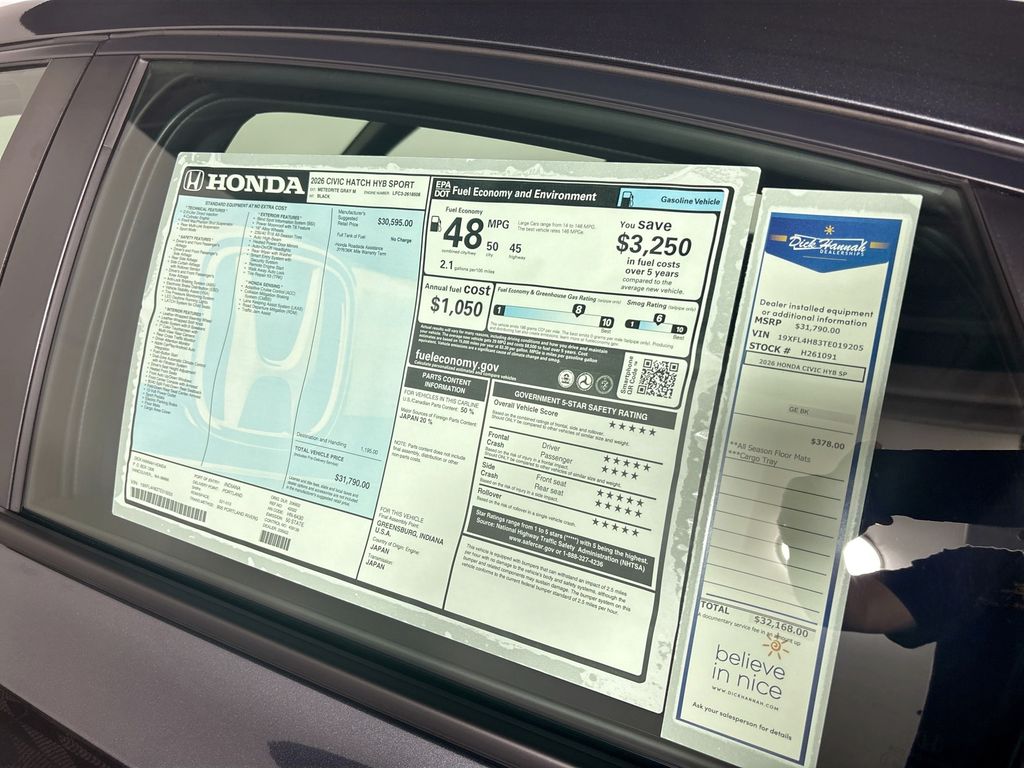 2026 Honda Civic Hybrid Sport
