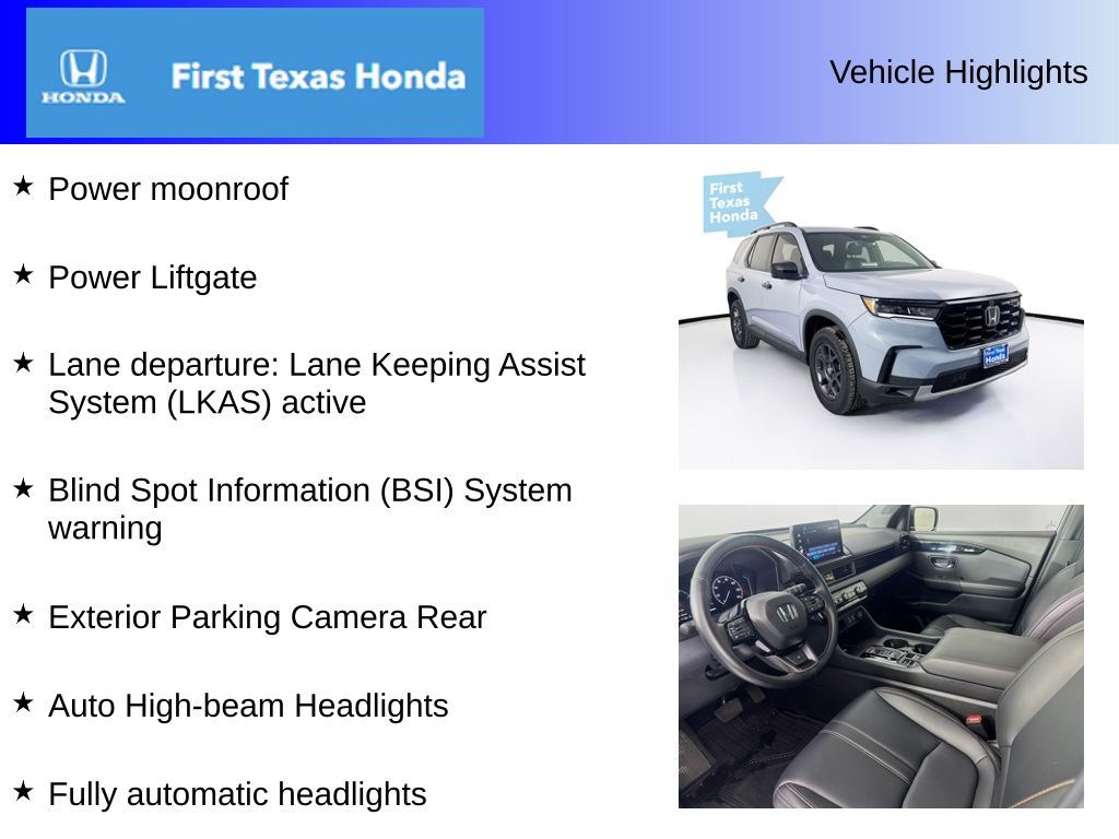 Used Car 2025 Honda Pilot  Trailsport For Sale Under $50,000 In Austin, Texas