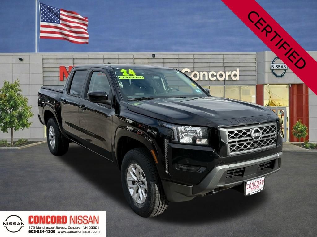 Super Black 2024 Nissan Frontier Pickup Truck Four-Wheel Drive 9-Speed Automatic Overdrive
