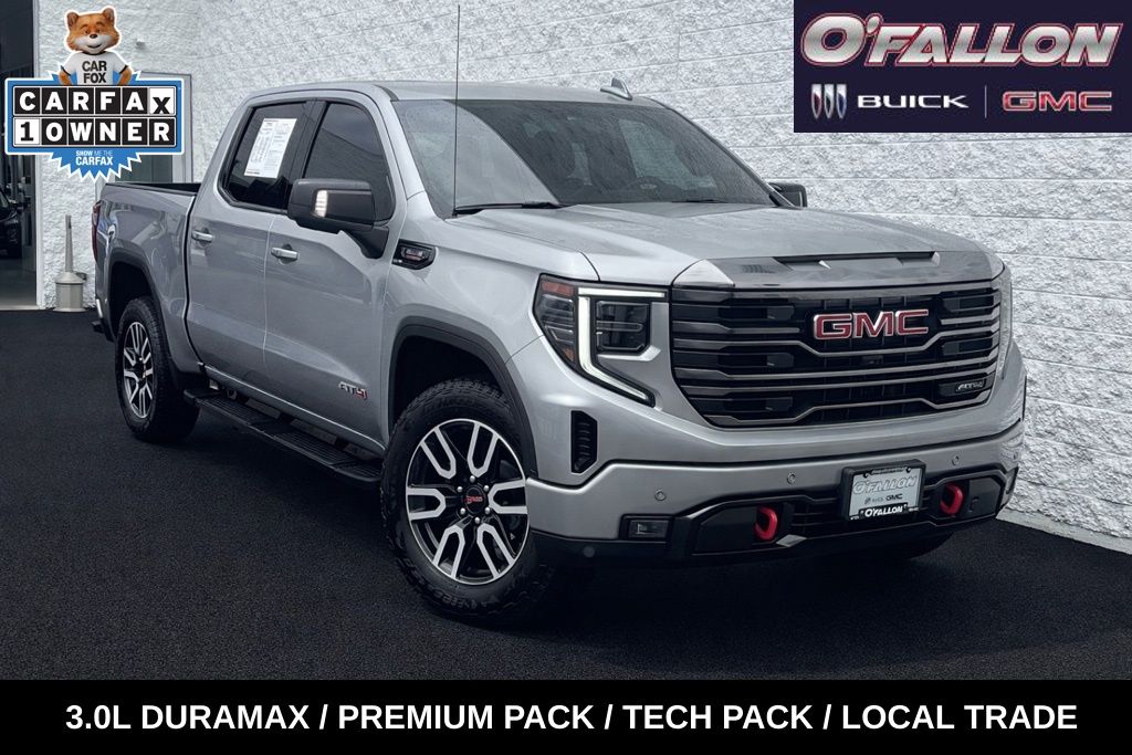 Sterling Metallic 2024 GMC Sierra 1500 AT4 Crew Cab 4WD Pickup Truck Four-Wheel Drive Automatic