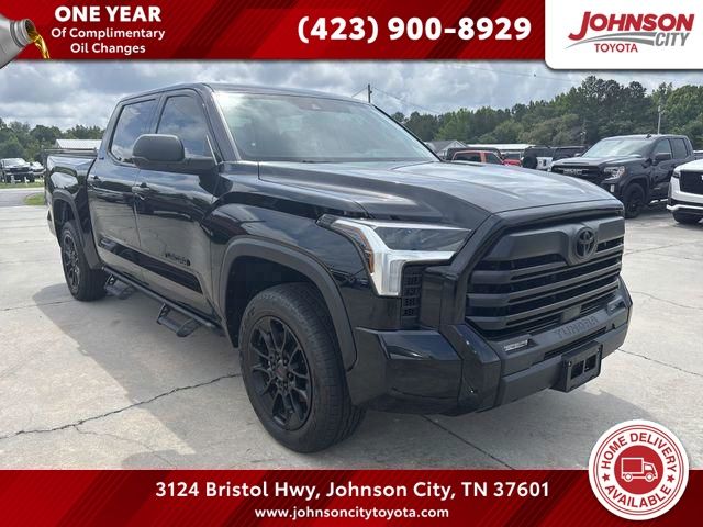 Midnight Black Metallic 2023 Toyota Tundra SR5 CrewMax Cab 4WD Pickup Truck Four-Wheel Drive Automatic