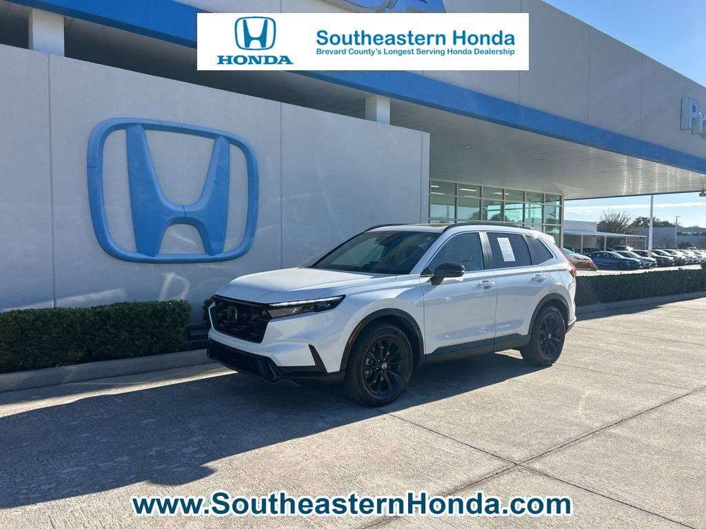 White 2023 Honda CR-V Hybrid Sport AWD SUV / Crossover All-Wheel Drive Continuously Variable Transmission