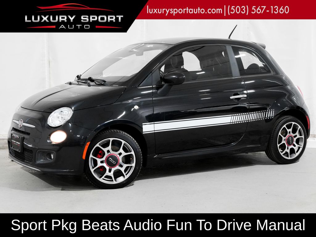 Nero (Black) 2013 FIAT 500 Hatchback Front-Wheel Drive 5-Speed Manual