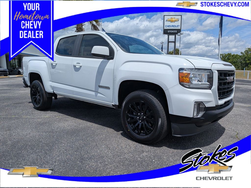 Summit White 2022 GMC Canyon Elevation Crew Cab RWD Pickup Truck 4X2 8-Speed Automatic
