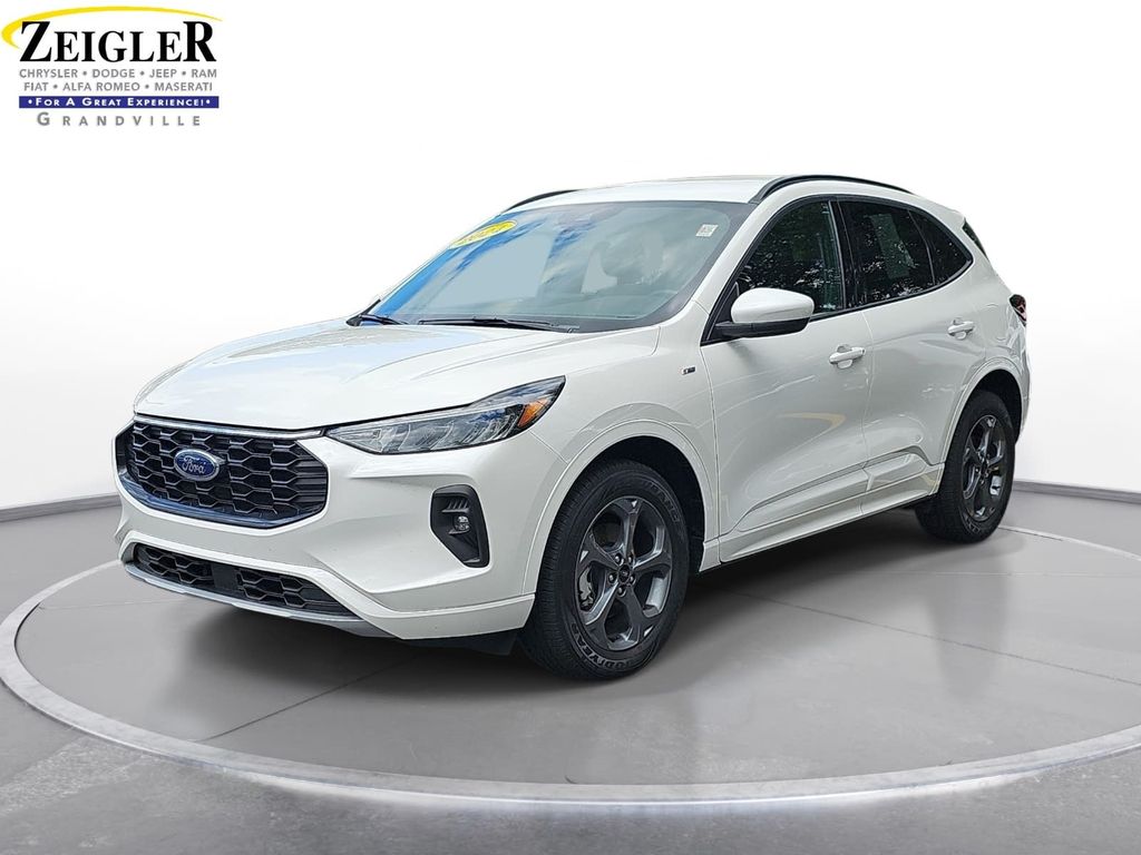 Star White Metallic Tri-Coat 2024 Ford Escape Hybrid SUV / Crossover All-Wheel Drive Continuously Variable Transmission