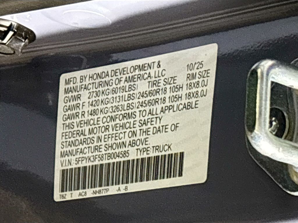 2026 Honda Ridgeline RTL