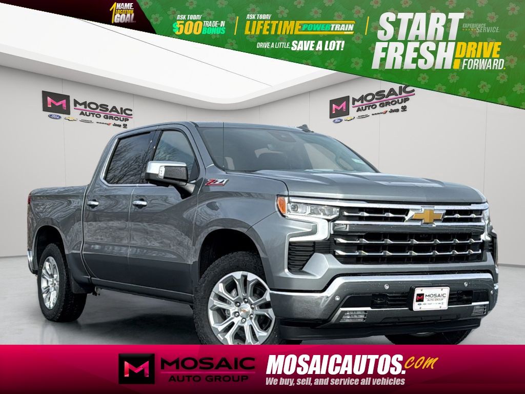 Sterling Gray Metallic 2026 Chevrolet Silverado 1500 LTZ Crew Cab 4WD Pickup Truck Four-Wheel Drive Automatic