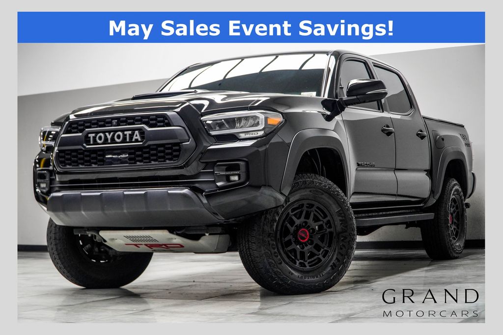 Black 2023 Toyota Tacoma TRD Pro Double Cab 4WD Pickup Truck Four-Wheel Drive 6-Speed Automatic