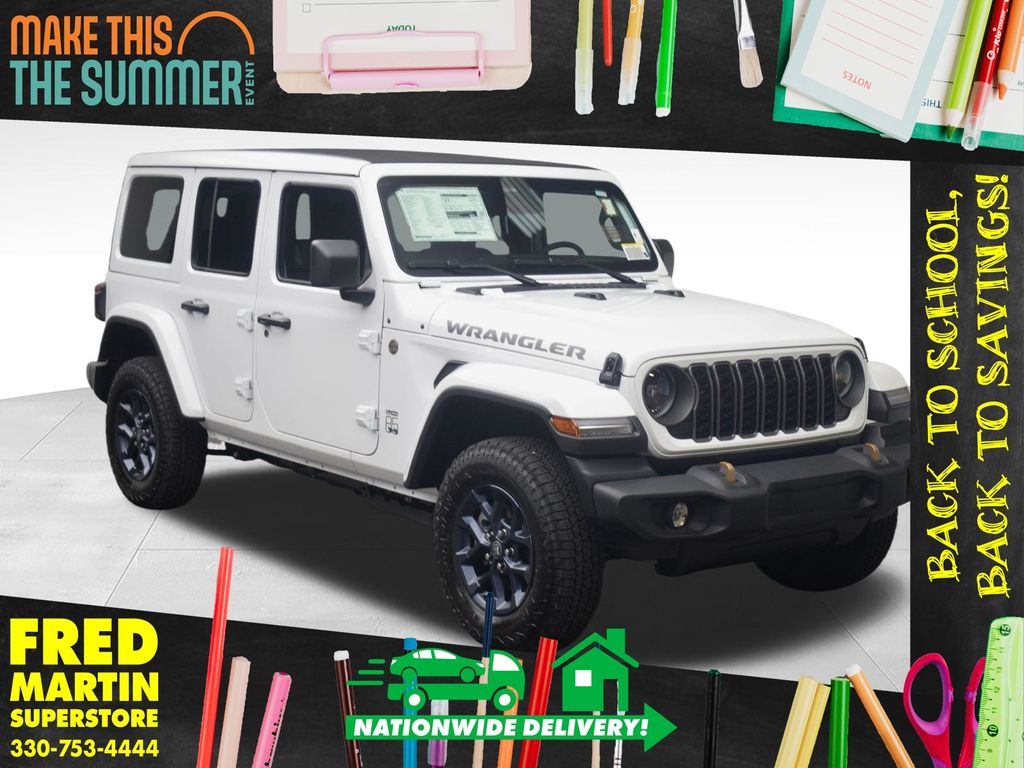 Bright White Clearcoat 2026 Jeep Wrangler SUV / Crossover Four-Wheel Drive 8-Speed Automatic