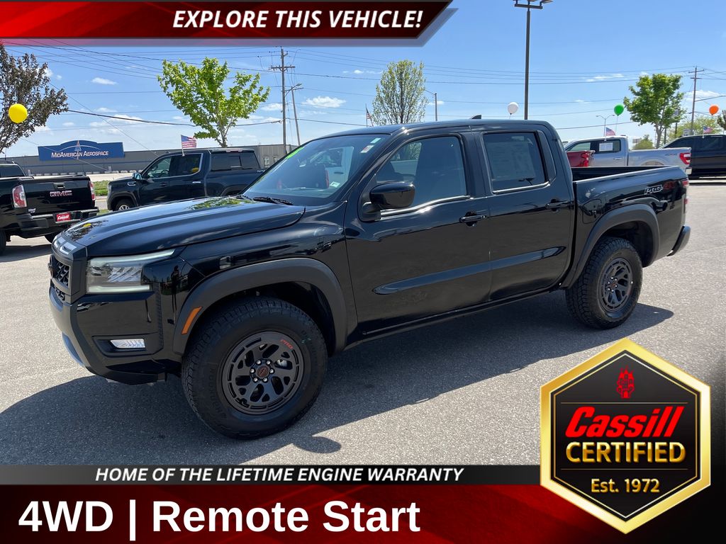 Super Black 2026 Nissan Frontier PRO-4X Crew Cab 4WD Pickup Truck Four-Wheel Drive 9-Speed Automatic Overdrive