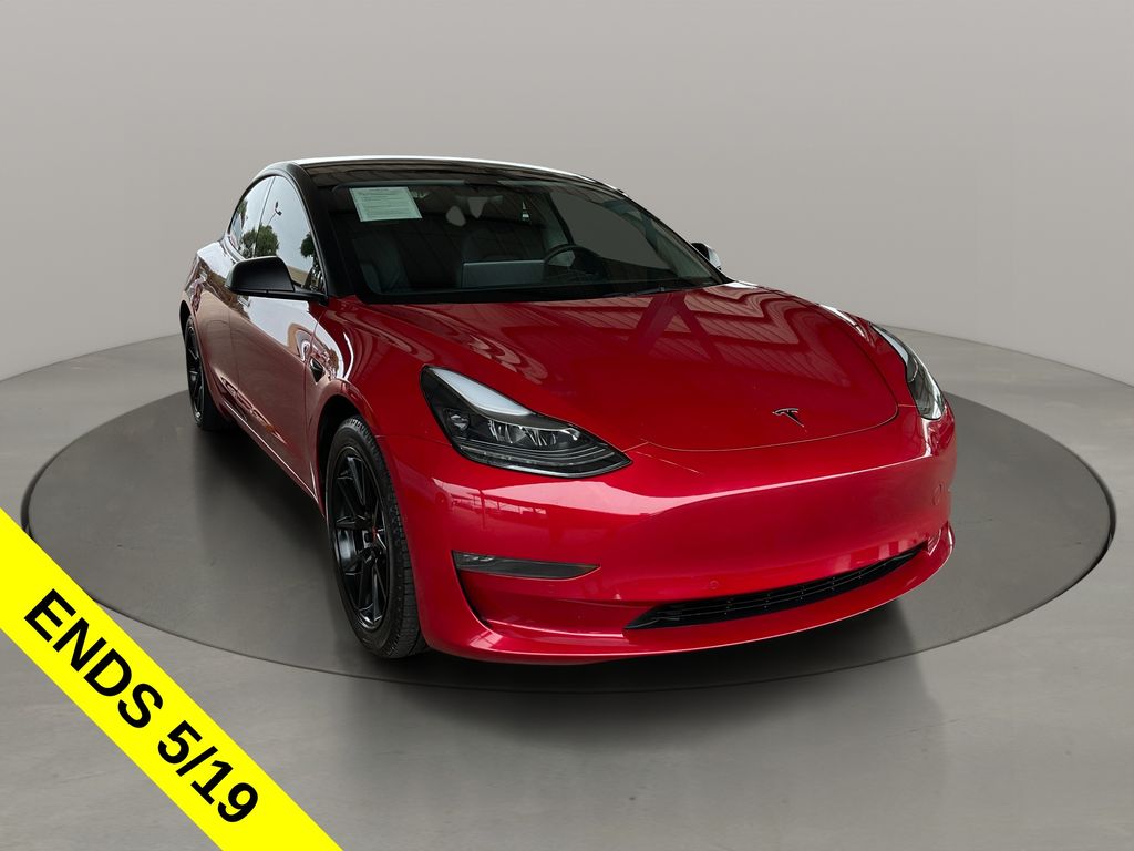 Red Multi-Coat 2022 Tesla Model 3 Long Range AWD Sedan All-Wheel Drive 1-Speed Automatic