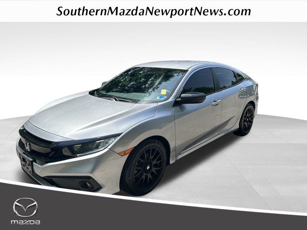 Lunar Silver Metallic 2020 Honda Civic Sedan Front-Wheel Drive Continuously Variable Transmission
