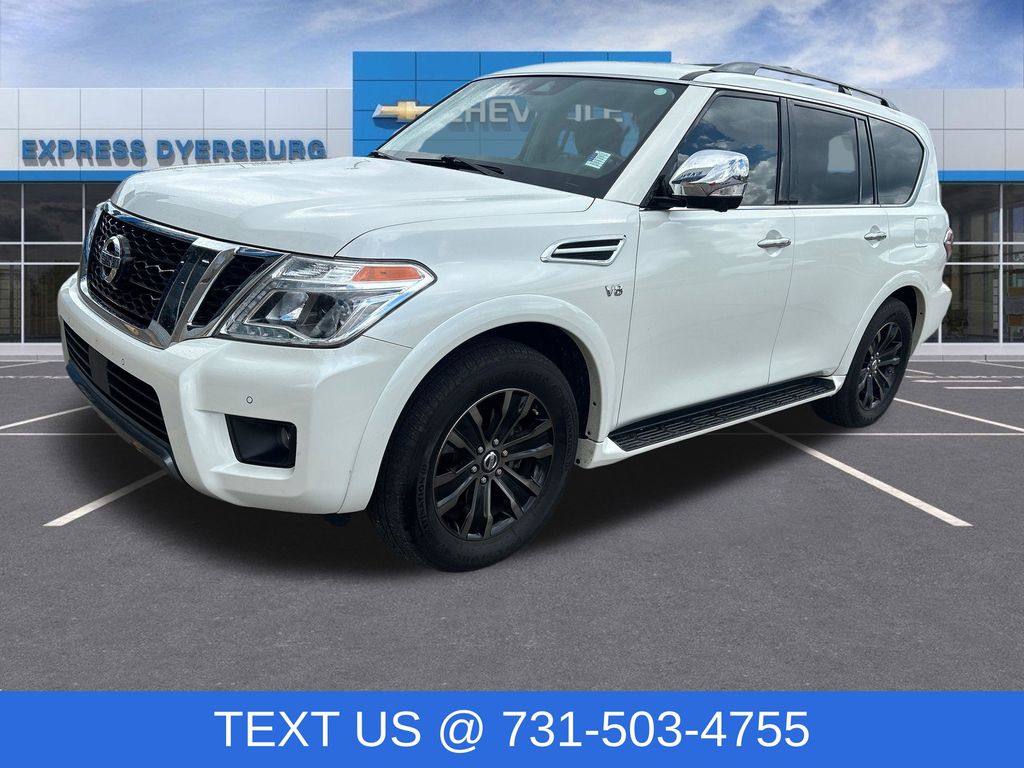 Pearl White Tricoat 2020 Nissan Armada SUV / Crossover Four-Wheel Drive 7-Speed Automatic