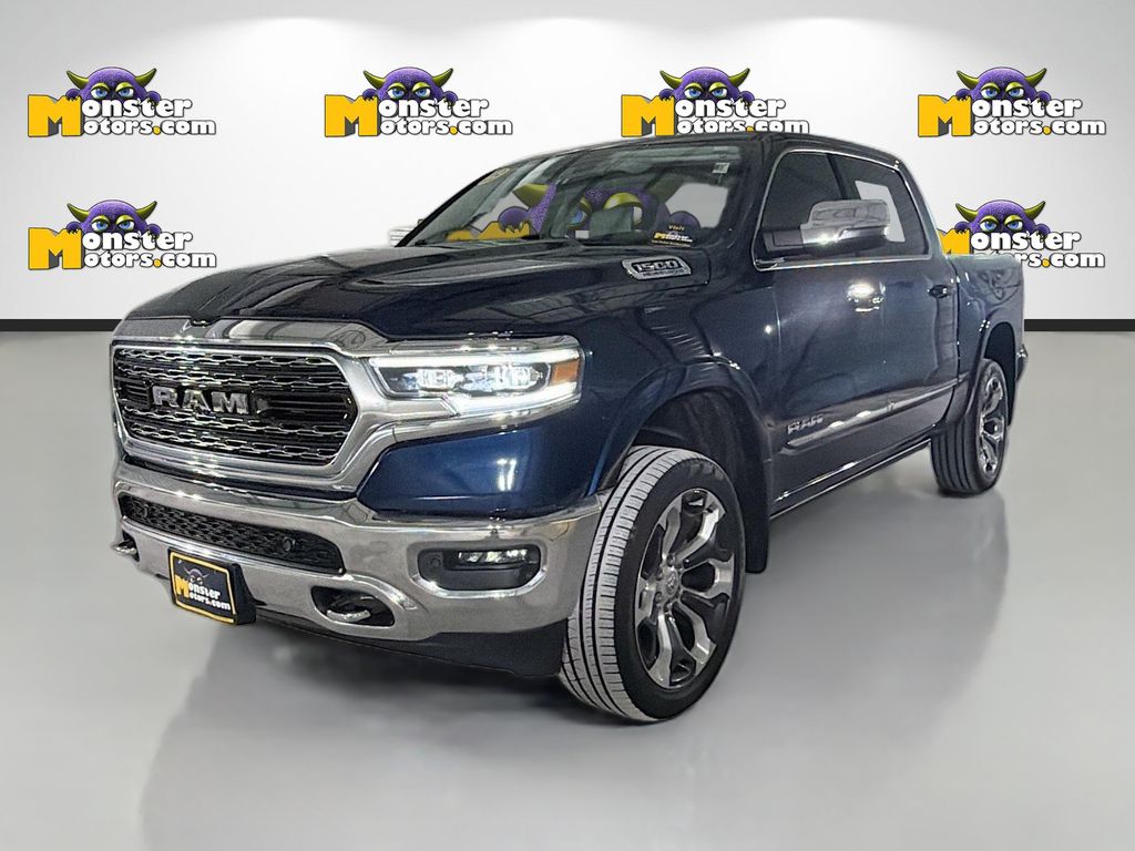 Patriot Blue Pearlcoat 2023 RAM 1500 Limited Crew Cab 4WD Pickup Truck Four-Wheel Drive 8-Speed Automatic