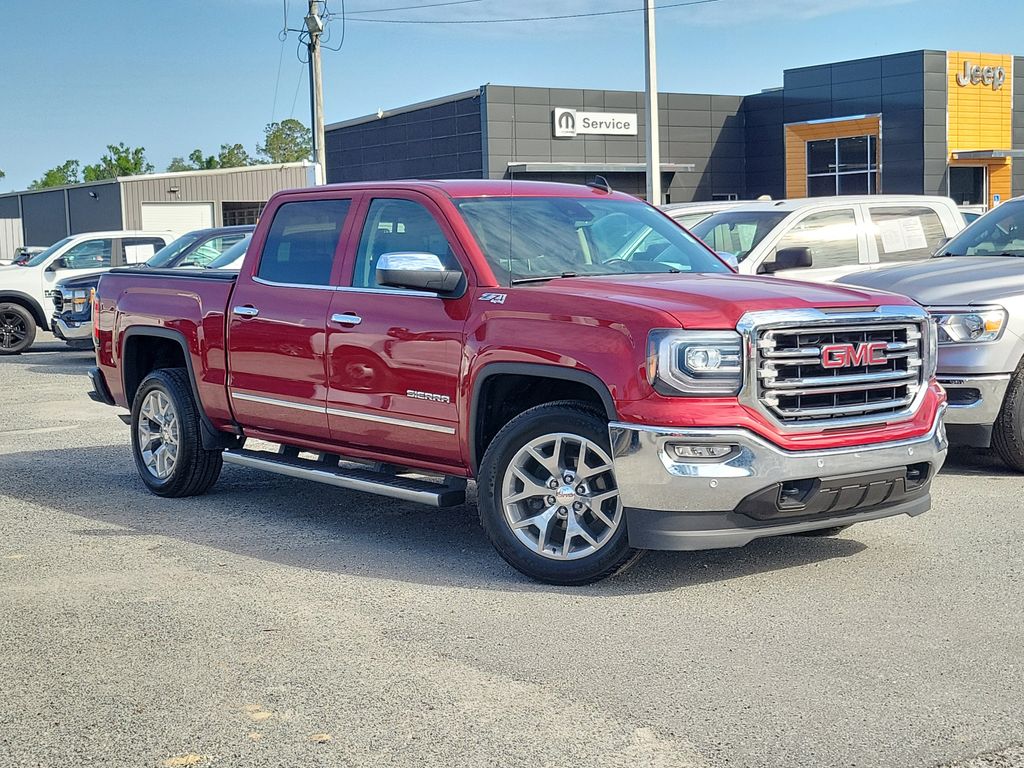 Red Quartz Tintcoat 2018 GMC Sierra 1500 SLT Crew Cab 4WD Pickup Truck Four-Wheel Drive 8-Speed Automatic Overdrive