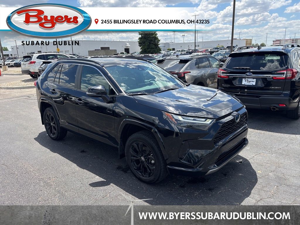 Midnight Black Metallic 2023 Toyota RAV4 Hybrid SE AWD SUV / Crossover All-Wheel Drive Continuously Variable Transmission