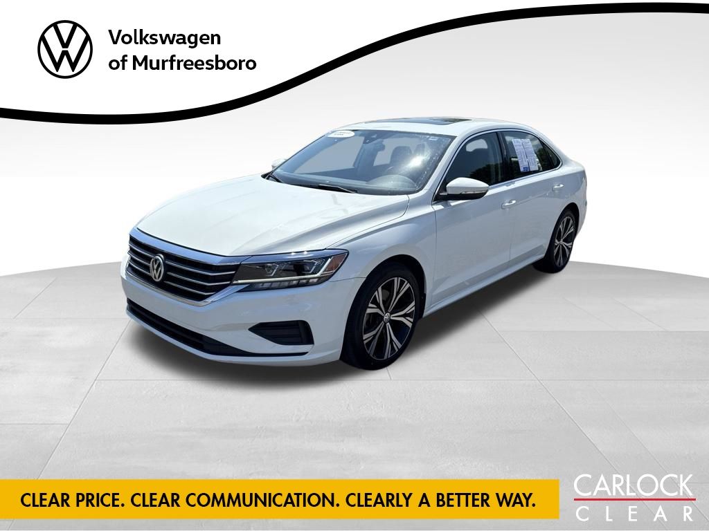 Pure White 2021 Volkswagen Passat Sedan Front-Wheel Drive 6-Speed Automatic