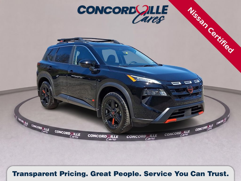 Super Black 2025 Nissan Rogue SUV / Crossover All-Wheel Drive Continuously Variable Transmission