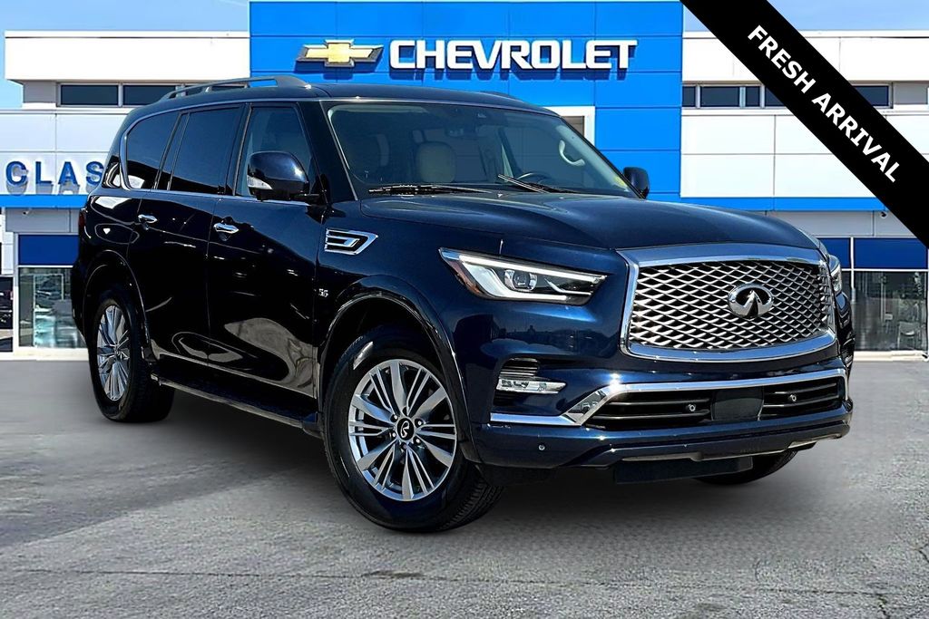 Hermosa Blue 2020 INFINITI QX80 Luxe 4WD SUV / Crossover All-Wheel Drive 7-Speed Automatic