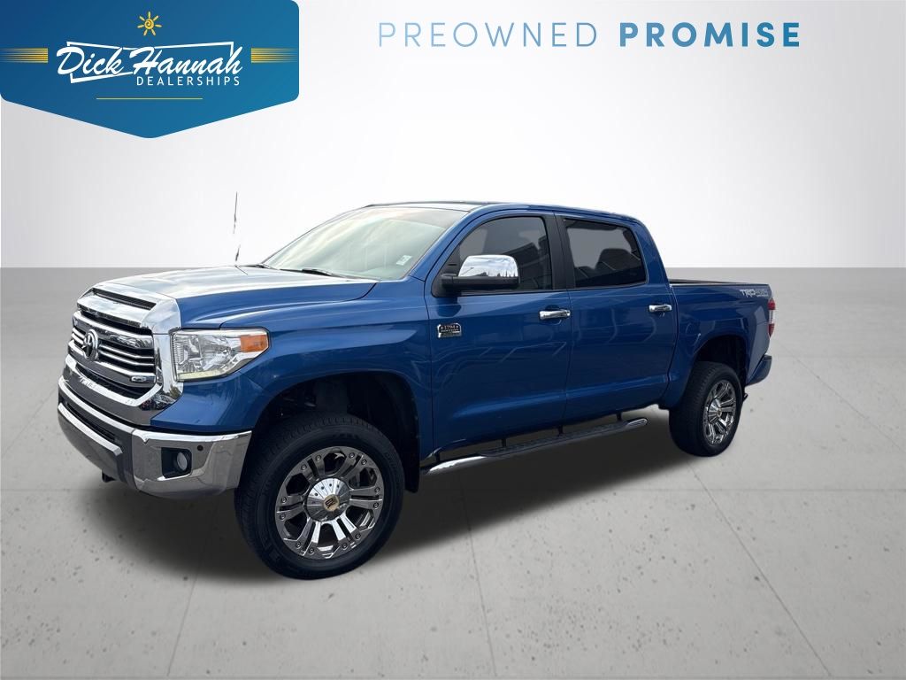 Blazing Blue 2017 Toyota Tundra Pickup Truck Four-Wheel Drive 6-Speed Automatic Overdrive