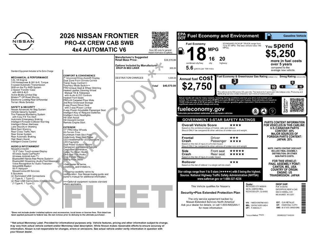 Certified Used 2026 Gray Nissan PRO-4X image 5