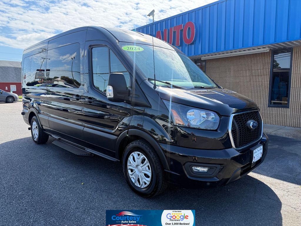 Black Metallic 2024 Ford Transit Passenger Van Rear-Wheel Drive 
