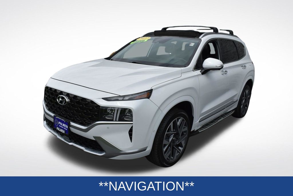 2022 Quartz White Hyundai Santa Fe Calligraphy AWD SUV