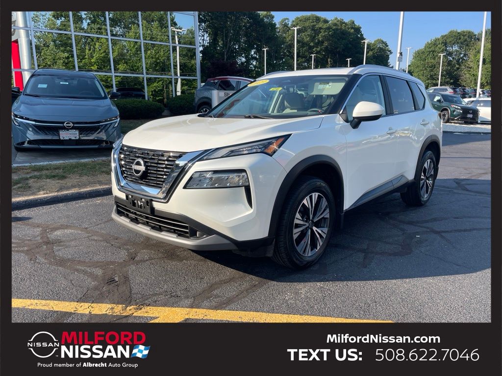 Pearl White Tricoat 2023 Nissan Rogue SUV / Crossover All-Wheel Drive Continuously Variable Transmission
