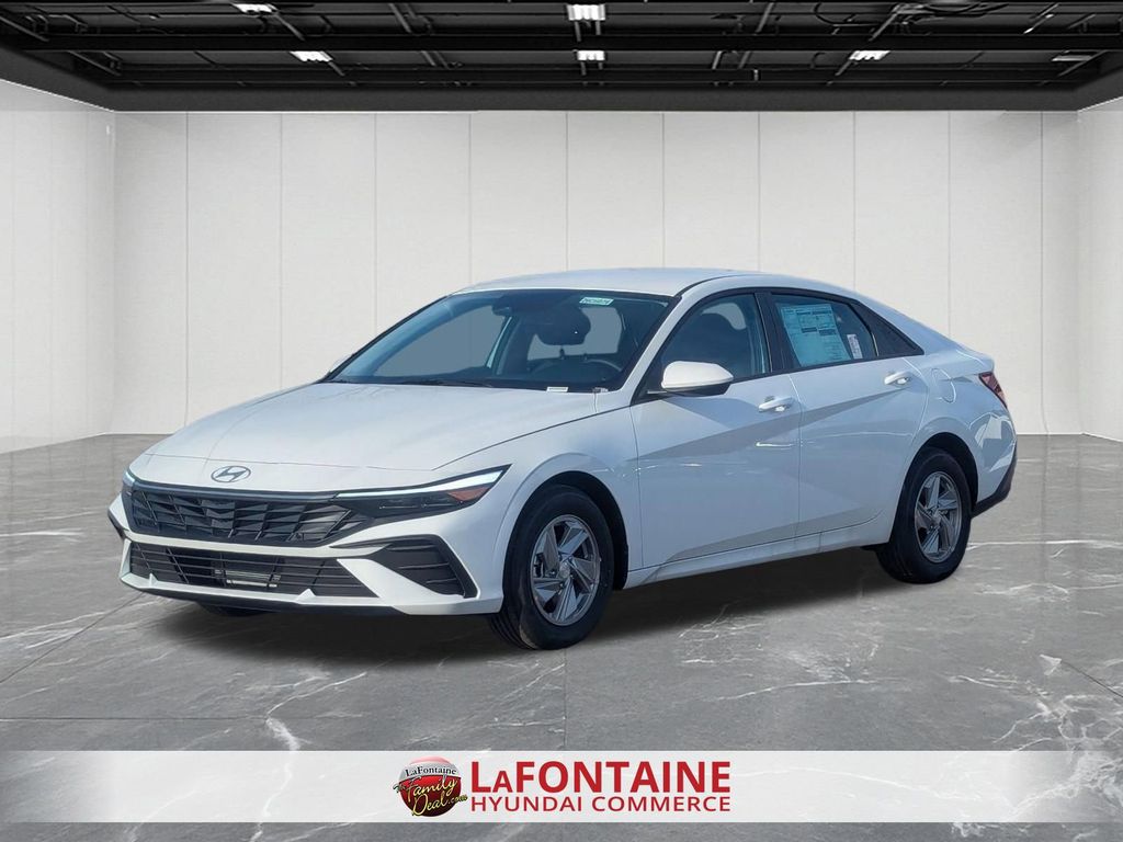 Serenity White 2026 Hyundai Elantra Sedan Front-Wheel Drive Continuously Variable Transmission