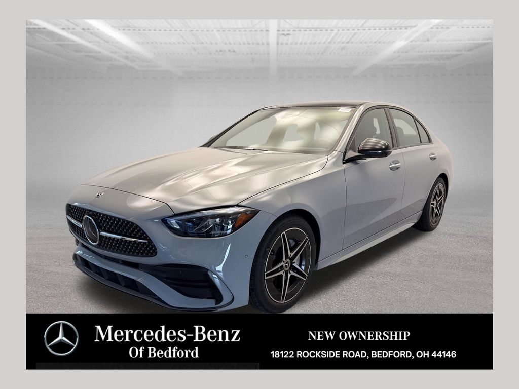 Gray (MANUFAKTUR Alpine Grey) 2026 Mercedes-Benz C-Class Sedan All-Wheel Drive 9-Speed Automatic