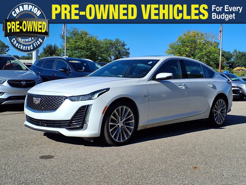Crystal White 2022 Cadillac CT5 Sedan All-Wheel Drive Automatic