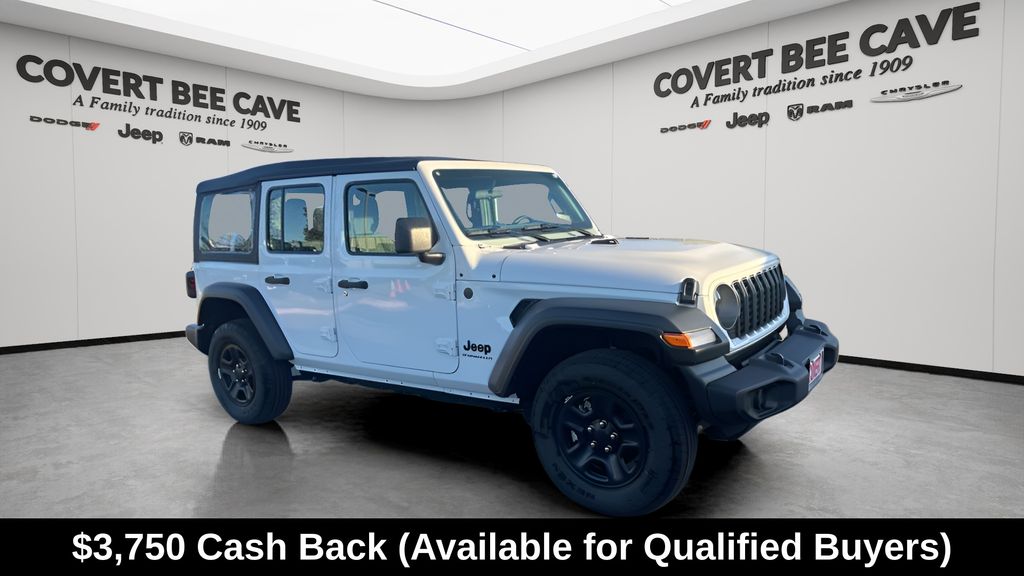 Bright White Clearcoat 2026 Jeep Wrangler Sport 4-Door 4WD SUV / Crossover Four-Wheel Drive 8-Speed Automatic