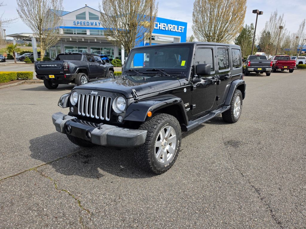 Black Clearcoat 2018 Jeep Wrangler JK Unlimited Sahara 4WD SUV / Crossover Four-Wheel Drive 6-Speed Manual