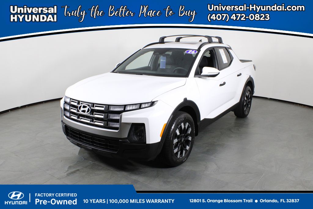 Atlas White 2026 Hyundai Santa Cruz SEL Activity FWD Pickup Truck Front-Wheel Drive 8-Speed Automatic