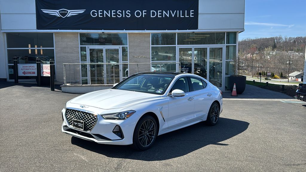 Casablanca White 2019 Genesis G70 2.0T Prestige AWD Sedan 8-Speed Automatic